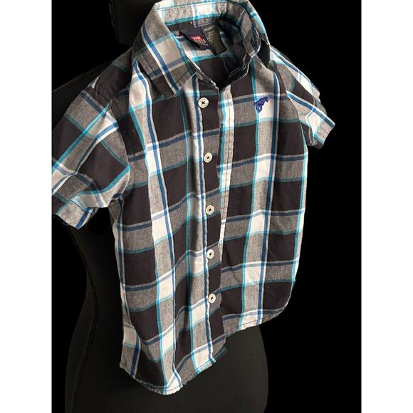 Wrangler Jeans Co Toddlers Size 3T Boys Button Down Long Sleeve Shirt - Picture 2 of 5